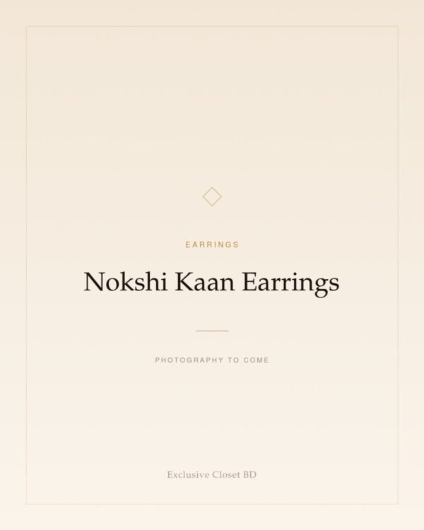 Nokshi Kaan Earrings — placeholder, photography to come